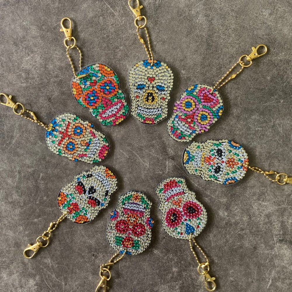 Lot Of 8 Halloween Key Chains